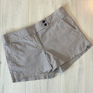 J. Crew White and Black Striped Women’s Shorts